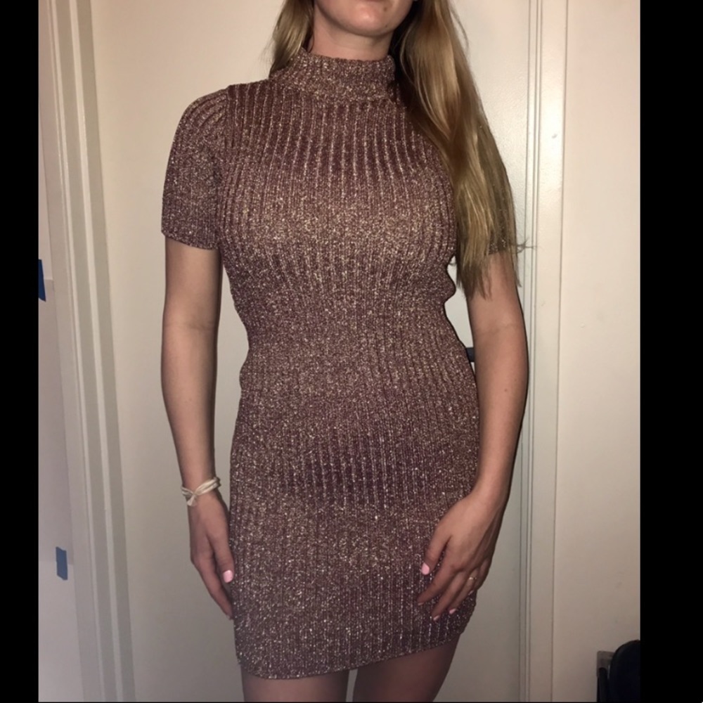For Love and Lemons “Knitz”🍋 Metallic Mauve color